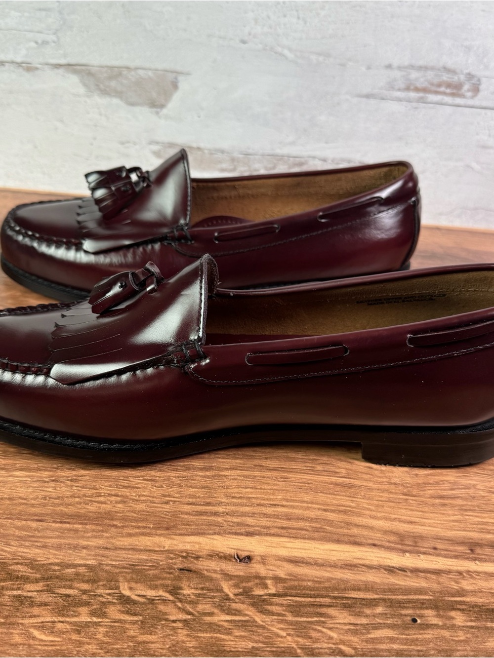 G.H. Bass Layton Burgundy Kiltie Tassel Loafer 12 3E New In Box-never worn. - Picture 3 of 11